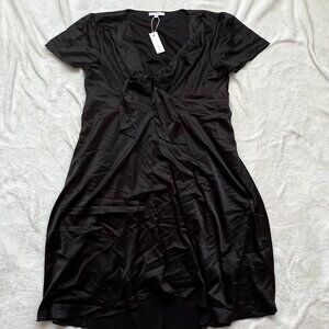 Baltic Born Black Satin Dress